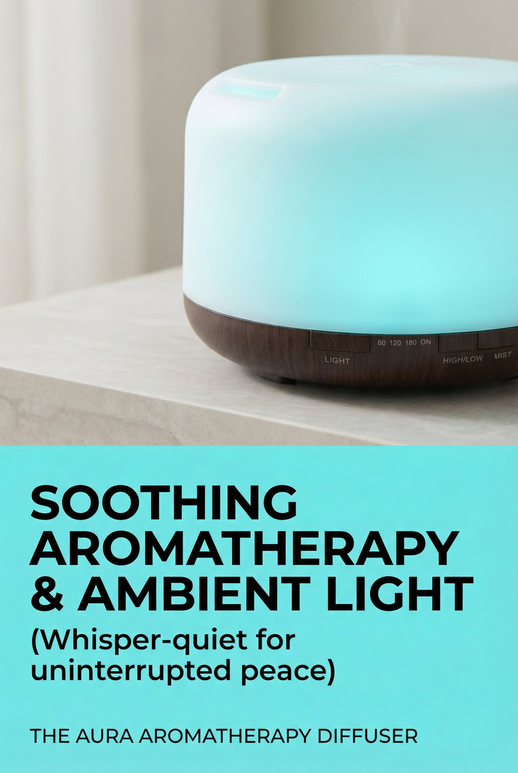 Color Changing Essential Oil Aromatherapy Diffuser With Remote